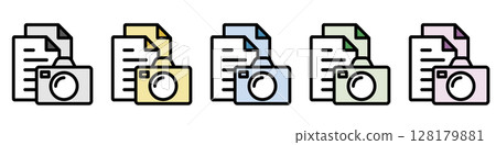插圖圖示素材集：文件檔164 128179881