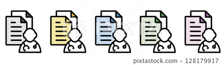 插圖圖示素材集:醫療文件201 插圖圖示素材集:醫療文件201 128179917