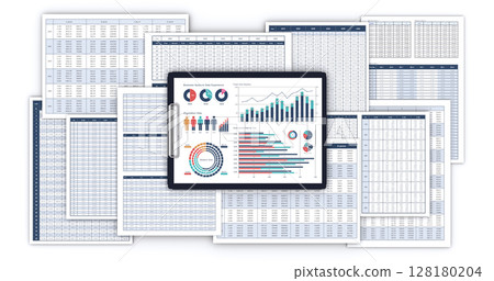 Numerical data document and visual clipboard document 128180204