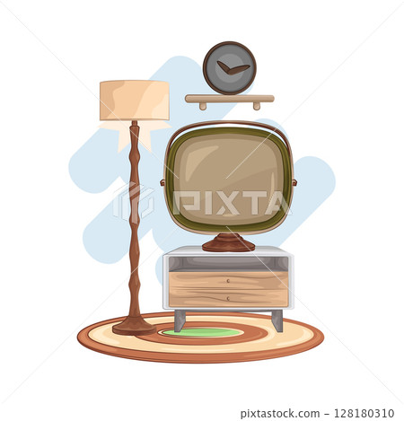 Illustration of Old Tv 128180310