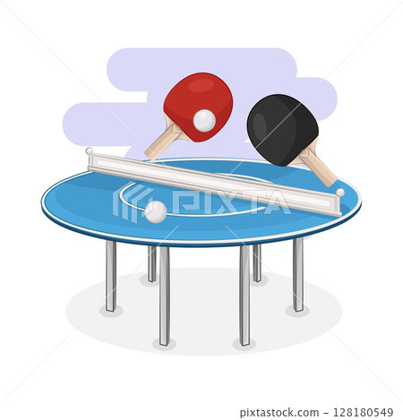 Illustration of Ping pong 128180549