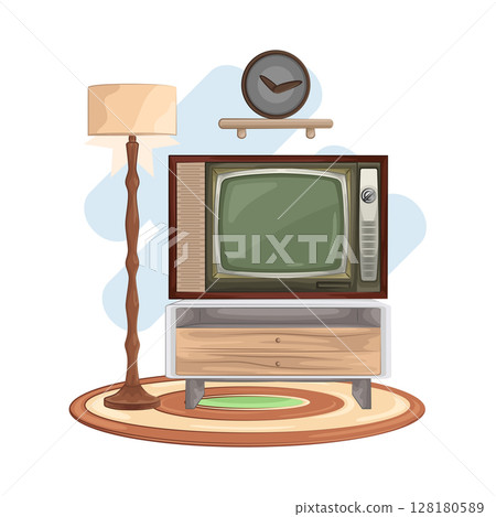 Illustration of Old Tv 128180589