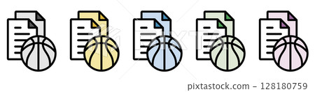 Illustration icon material set: Sports file 305 128180759