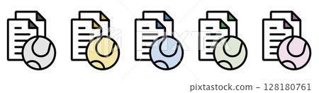 Illustration icon material set: Sports file 307 128180761