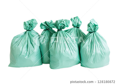 Waste Management Utilizing Green Trash Bags for Promoting Environmental Sustainability Efforts Waste Management Utilizing Green Trash Bags for Promoting Environmental Sustainability Efforts 128180872
