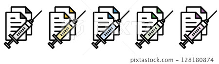插圖圖示素材集：醫療文件253 128180874