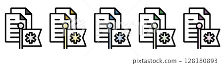 插圖圖示素材集:醫療文件271 插圖圖示素材集:醫療文件271 128180893