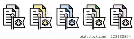 插圖圖示素材集：醫療文件272 128180894