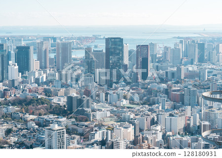 Skyscrapers, cityscape, urban area of Tokyo Skyscrapers, cityscape, urban area of Tokyo 128180931