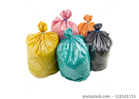 Bright and Colorful Trash Bags for Seamless and Efficient Waste Management Solutions 128181153