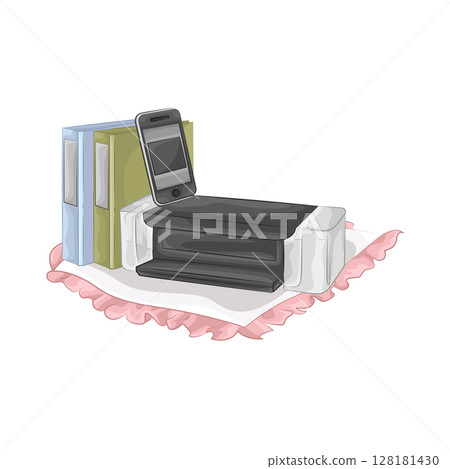 Illustration of Printer 128181430