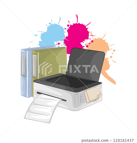 Illustration of Printer 128181437