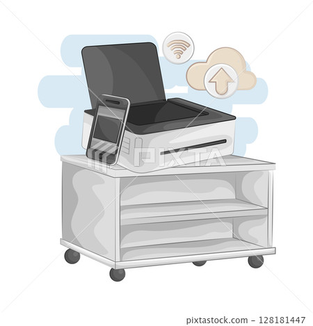 Illustration of Printer Illustration of Printer 128181447
