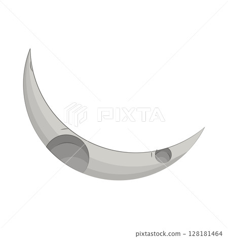 Illustration of Crescent moon  128181464