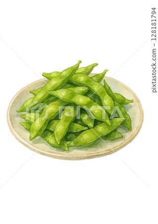 水彩插畫：毛豆山 128181794