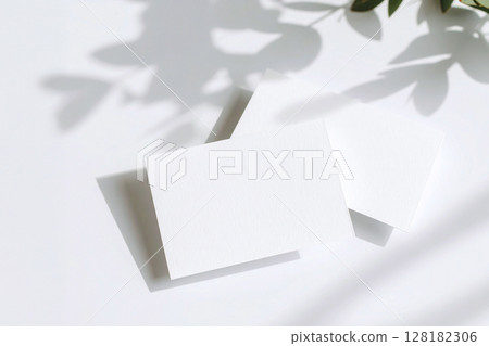 Simple white card mockup material Business card and shop card production experience, portfolio, rough image Simple white card mockup material Business card and shop card production experience, portfolio, rough image 128182306