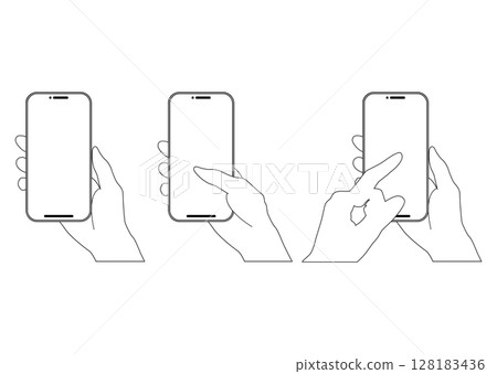 手與智能手機 128183436