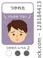 Picture cards showing fatigue - Tired Level 2 128184413