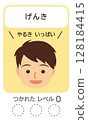 Picture card showing fatigue - Energetic (zero fatigue) 128184415