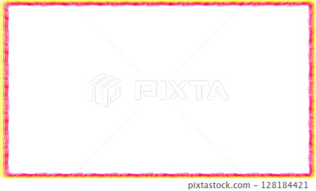 Pen-painted frame design 2: Warm colors 128184421