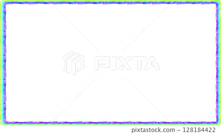 Pen-painted frame design 2: Cool colors 128184422