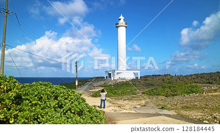 Cape Zanpa with its climbable lighthouse Cape Zanpa with its climbable lighthouse 128184445