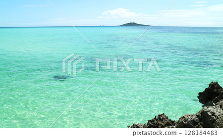 View of Ogami Island from Ikema Island 128184483