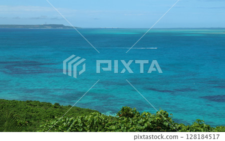 Irabu Island as seen from Kurima Island 128184517