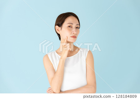 女人，休閒，皮膚護理，煩惱 128184809