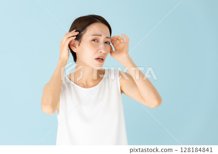 女士、休閒、護髮、煩惱 128184841