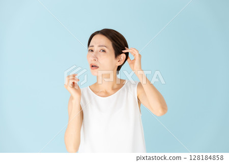 女士、休閒、護髮、煩惱 128184858