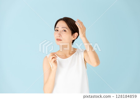 女士、休閒、護髮、煩惱 128184859