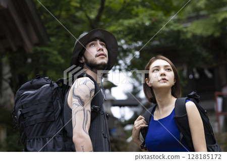 Inbound tourists enjoying sightseeing in Japan Inbound tourists enjoying sightseeing in Japan 128185172