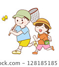 Children catching insects (color) 128185185