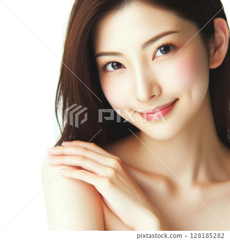 女人和白色背景 128185282