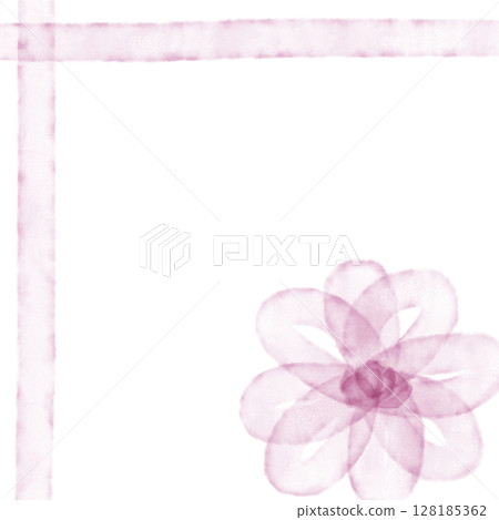 水彩仿古絲帶背景圖花卉圖案 水彩仿古絲帶背景圖花卉圖案 128185362