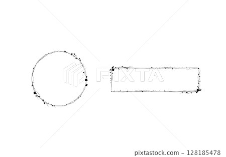 Delicate floral frame set 128185478