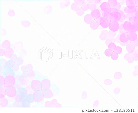 粉紅色花瓣水彩插畫 128186511