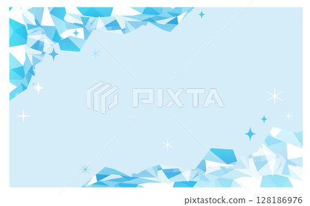Ice cold crystal illustration background material 128186976