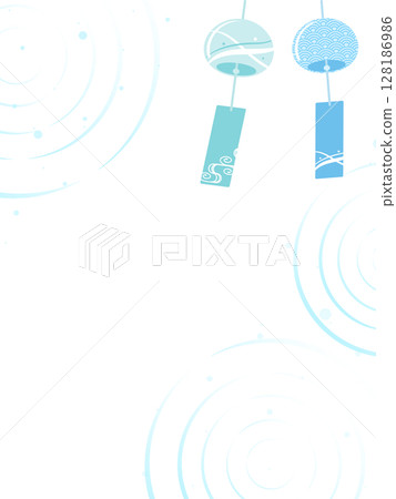 Refreshing wind chimes and ripples background, vertical position Refreshing wind chimes and ripples background, vertical position 128186986