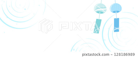 Refreshing wind chimes and ripples banner 128186989