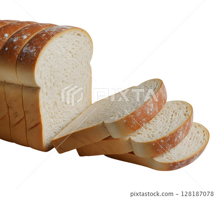 Loaf of Sliced Bread Minimalist 3D Rendering in a Soft And Smooth Renderer Loaf of Sliced Bread Minimalist 3D Rendering in a Soft And Smooth Renderer 128187078