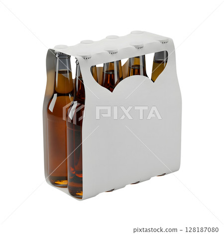 Pack of Beer in a White Cardboard Minimalist 3D Rendering in a Soft And Smooth Renderer Pack of Beer in a White Cardboard Minimalist 3D Rendering in a Soft And Smooth Renderer 128187080