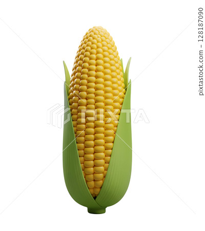 Fresh Corn Minimalist 3D Rendering in a Soft And Smooth Renderer Fresh Corn Minimalist 3D Rendering in a Soft And Smooth Renderer 128187090