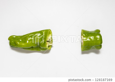 Stock photo of sweet peppers similar to bell peppers: Vegetables with interesting shapes Stock photo of sweet peppers similar to bell peppers: Vegetables with interesting shapes 128187169