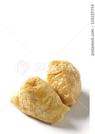 Inari sushi photographed on a white background 128187354