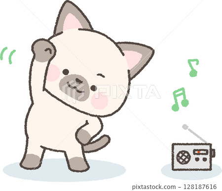 暹羅貓做無線電練習 暹羅貓做無線電練習 128187616