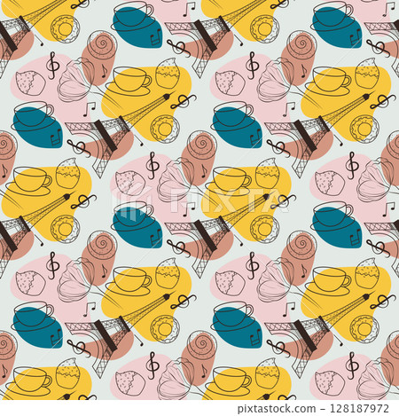 romantic seamless pattern 128187972