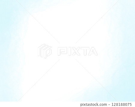 水彩風格柔和的淺藍色漸層框架 128188075