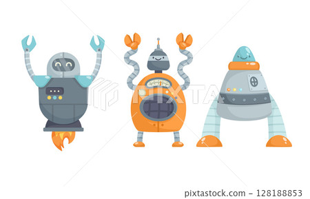 A Vibrant and Colorful Collection of Cartoon Robots Perfect for Your Creative Projects A Vibrant and Colorful Collection of Cartoon Robots Perfect for Your Creative Projects 128188853